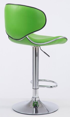 Set van 2 barkrukken Lis Vigis kunstleer Groen,Chroom
