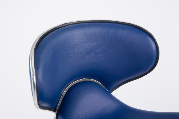 Set van 2 barkrukken Lis Vigis kunstleer Blauw,Chroom
