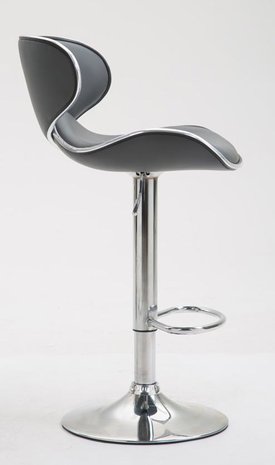 Set van 2 barkrukken Lis Vigis kunstleer Grijs,Chroom