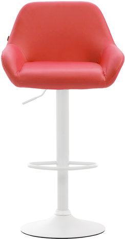 Barkruk Brigi Kunstleer Rood,Wit