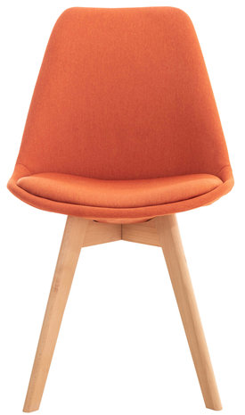Set van 4 eetkamerstoelen Lenaris Oranje,Stoff