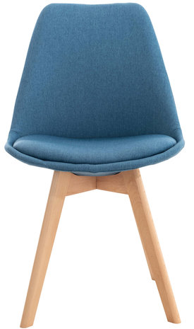 Set van 4 eetkamerstoelen Lenaris Blauw,Stoff