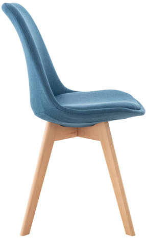 Set van 4 eetkamerstoelen Lenaris Blauw,Stoff