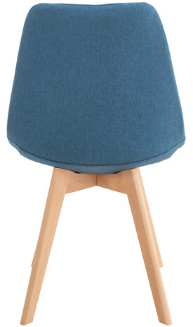 Set van 4 eetkamerstoelen Lenaris Blauw,Stoff