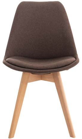 Set van 4 eetkamerstoelen Lenaris Bruin,Stoff