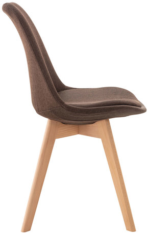 Set van 4 eetkamerstoelen Lenaris Bruin,Stoff