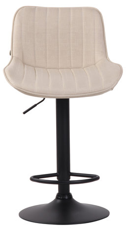 Barkruk Lintine Stof Creme,Zwart