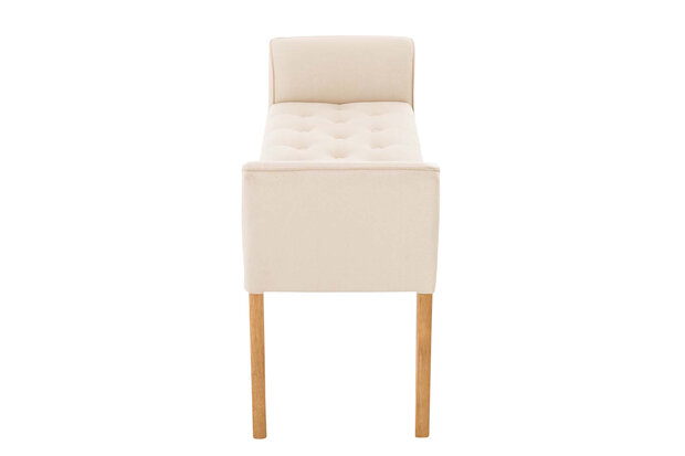 Chaise longue Claapotre, stof Creme,antik-hell