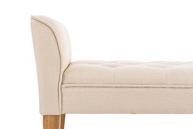 Chaise longue Claapotre, stof Creme,antik-hell
