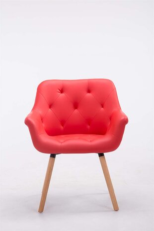 Eetkamerstoel Cissady Kunstleer Rood,natura