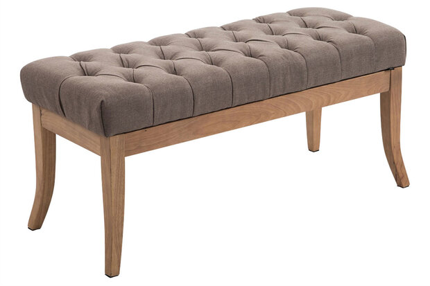 Bank Remsas Stof Taupe,100 cm