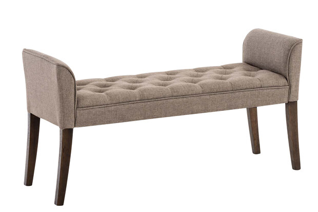 Chaise longue Claapotre, stof Taupe,antik-dunkel