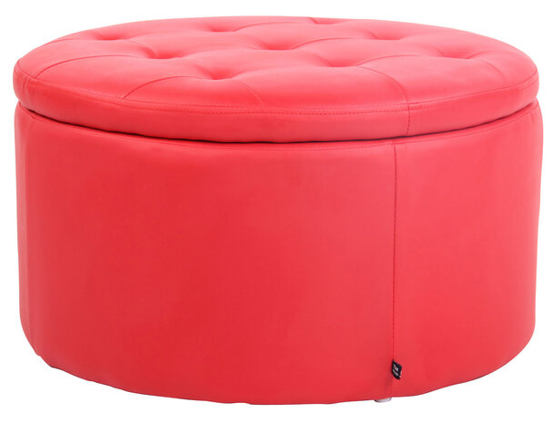 Hocker Avore Rood,Kunstleder