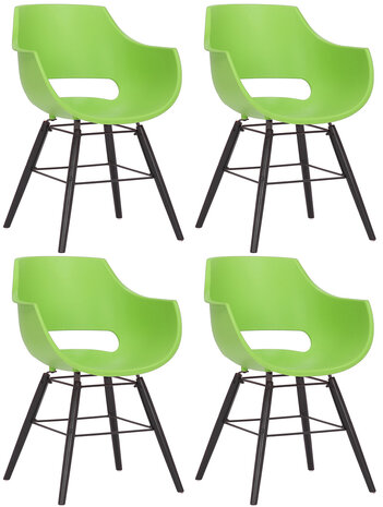 Set van 4 stoelen Skein Groen,Zwart
