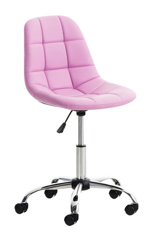 Bureaustoel Imel Kunstleer pink, 