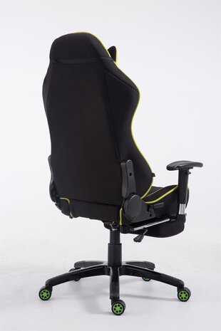 Racing bureaustoel Sheft V2 stof Zwart/Groen,mit Fußablage