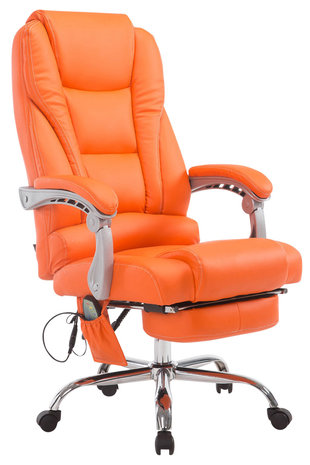 Picifac bureaustoel met massagefunctie V2 kunstleer Oranje