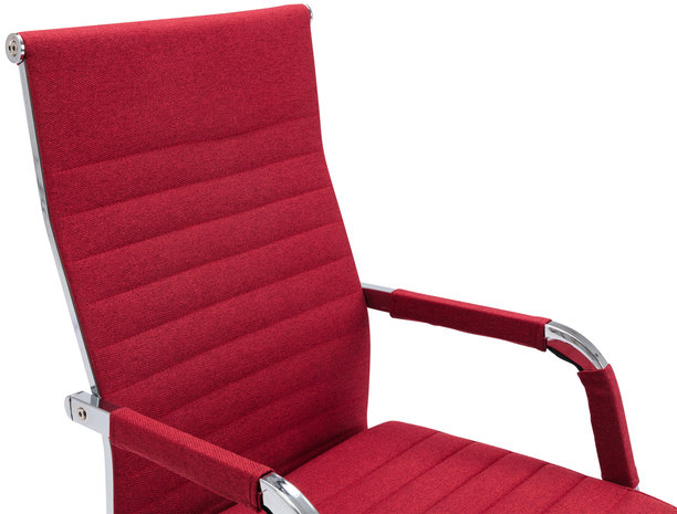 Bureaustoel Amodara kunstleer Rood,Stoff