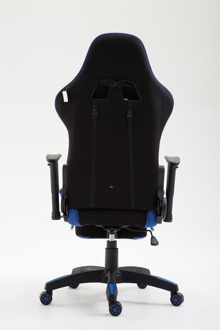 Bureaustoel Baivasto stof Met/Zonder Voetsteun Zwart/Blauw,mit Fußablage