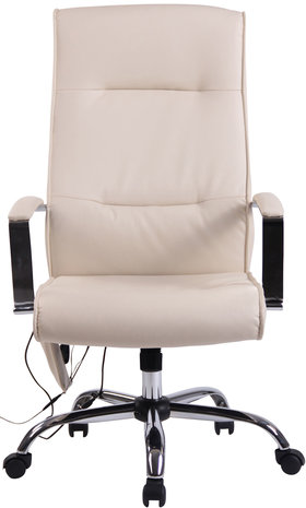 Partlond bureaustoel met massagefunctie Creme,Kunstleder