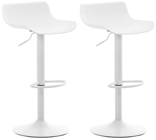 Set van 2 barkrukken Oviera Wit