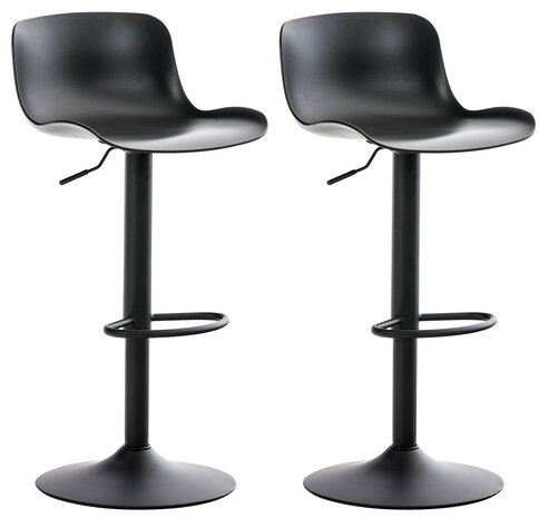Set van 2 barkrukken Ilmidi Kunststof Zwart