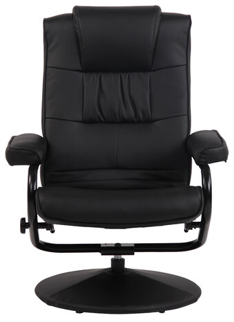 Innes Fauteuil met poef Zwart