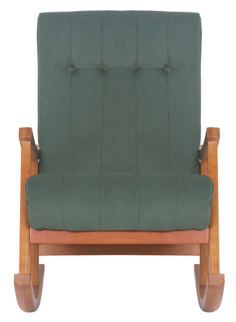 Schommelstoel Soltilla - Fluweel walnuss/Groen
