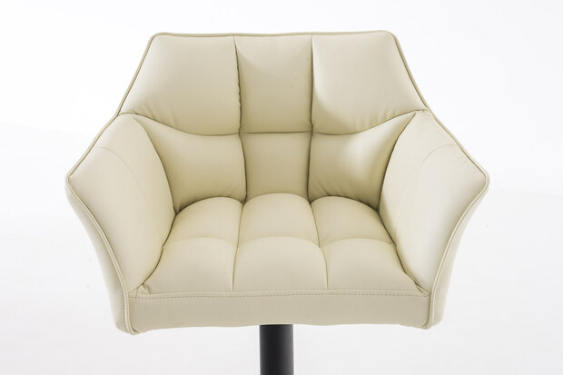 Barkruk Damaso kunstleer Creme,Zwart