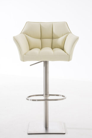 Barkruk Damaso kunstleer Creme,Metaal