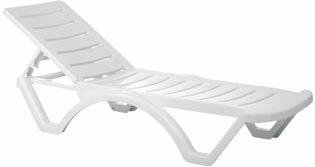 Set van 10 ligstoelen Aqua Wit