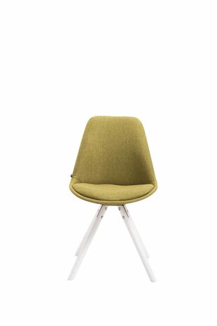 Eetkamerstoel Teulouso Rond frame Stof Groen,Wit