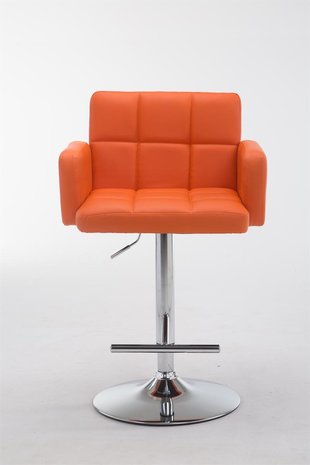 Barkruk Les Engalos Oranje,Chroom