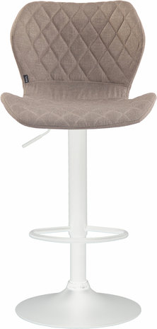 Barkruk Cirk stof Taupe,Wit