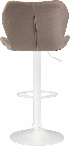 Barkruk Cirk stof Taupe,Wit