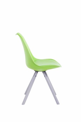 Eetkamerstoel Teulouso Rond frame Kunstleer Groen,Wit