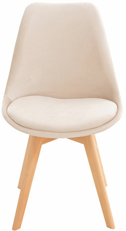 Stoel Lenaris beige,Samt, 