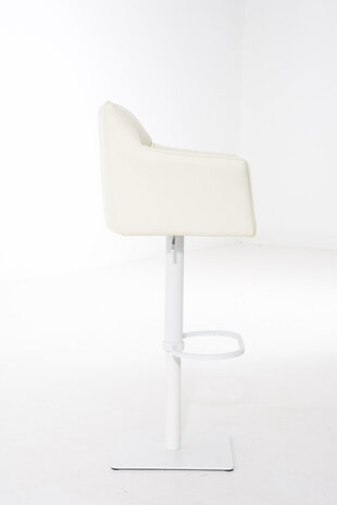 Barkruk Damaso kunstleer Creme,wit