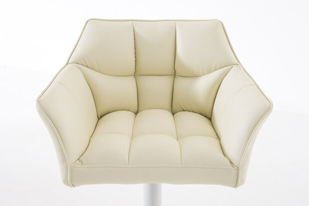 Barkruk Damaso kunstleer Creme,wit