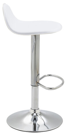 Set van 2 barkrukken Lini wit,chroom, Wit