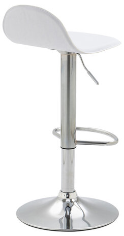 Set van 2 barkrukken Lini wit,chroom, Wit