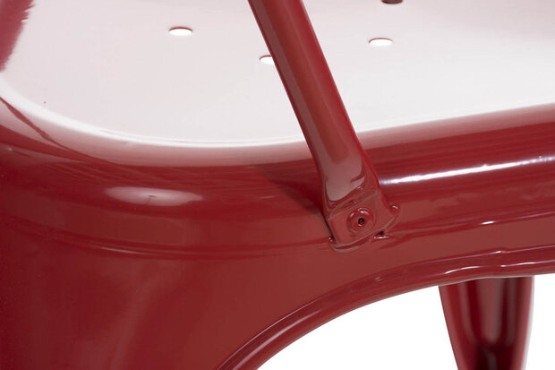 Set van 4 Binedekt stoelen rood, Rood