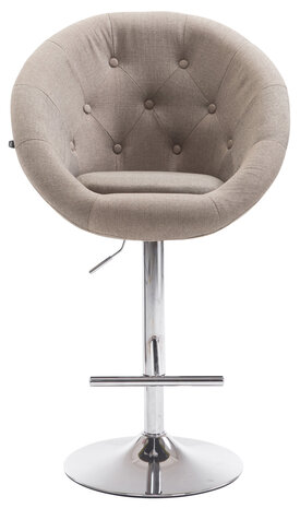 Barkruk Lindin V2 Stof Taupe,chroom