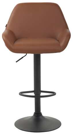 Set van 2 barkrukken Brigi kunstleer licht bruin,zwart, Bruin