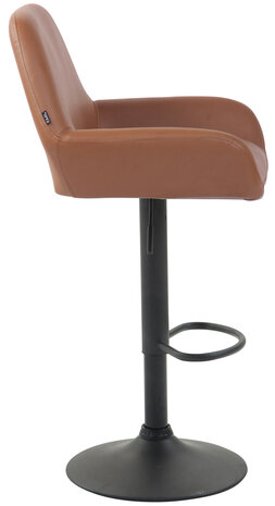 Set van 2 barkrukken Brigi kunstleer licht bruin,zwart, Bruin