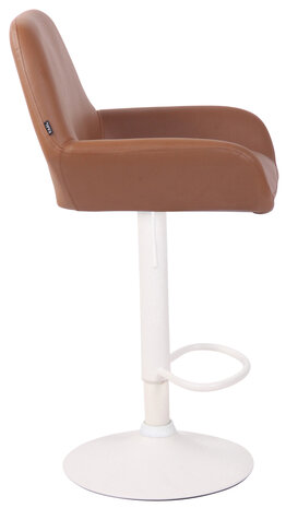 Set van 2 barkrukken Brigi kunstleer licht bruin,wit, Bruin