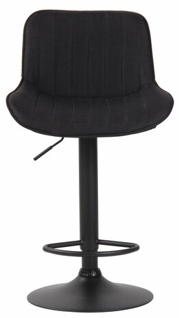 Set van 2 barkrukken Lintine stof zwart,zwart, Zwart