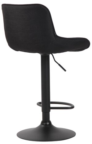 Set van 2 barkrukken Lintine stof zwart,zwart, Zwart