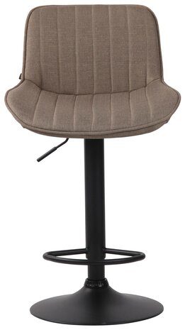 Set van 2 barkrukken Lintine stof Taupe,zwart