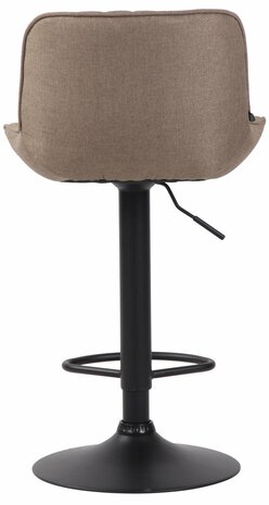 Set van 2 barkrukken Lintine stof Taupe,zwart